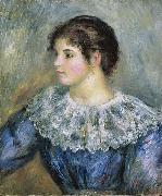 Pierre Auguste Renoir Bust Portrait of a Young Woman oil painting picture wholesale